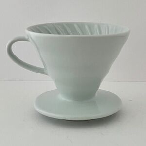 Hario V60 Ceramic Coffee Dripper Pour Over Cone Coffee Maker Size 02, White